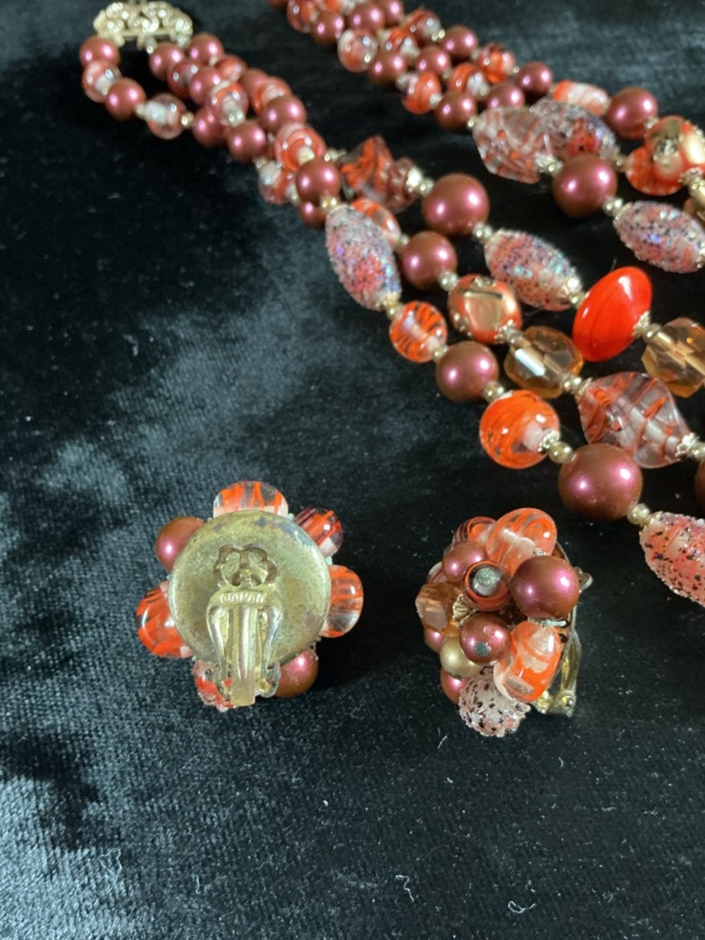 Japanese VTG Bohemian necklace and earring set - Picture 4 of 5